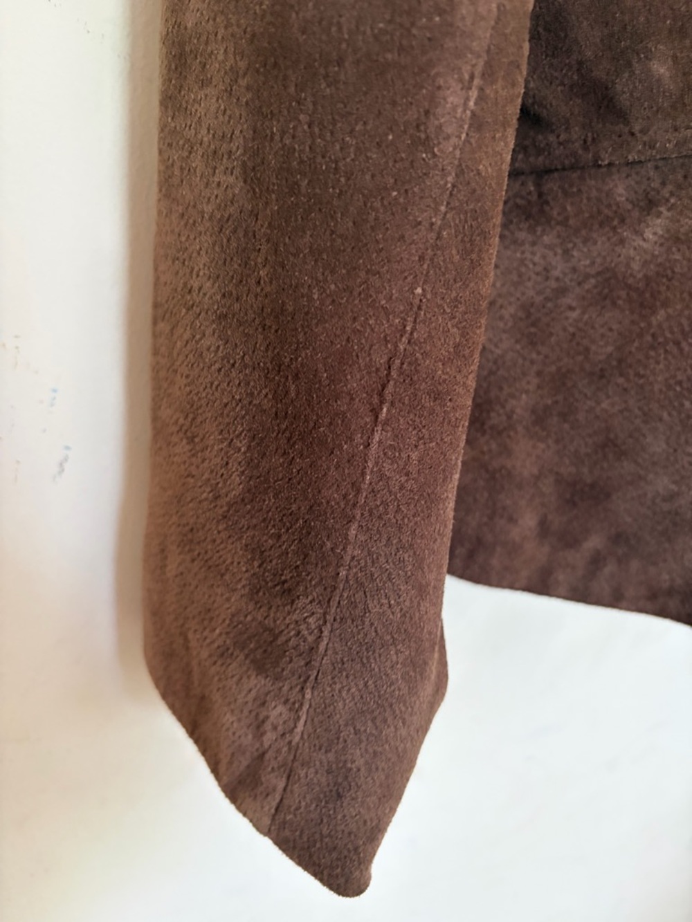 Vintage Brown Suede Leather Blazer XL Western Boho Y2K Jacket Tailored 90s - Picture 4 of 10